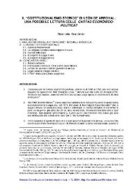 Il "costituzionalismo storico" di León de Arroyal: una possibile lettura delle "Cartas económico-políticas"? / Simonetta Scandellari | Biblioteca Virtual Miguel de Cervantes