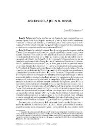 Entrevista con John Finnis / Juan B. Etcheverry | Biblioteca Virtual Miguel de Cervantes