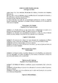 Constitución política de 14 de agosto de 1831 | Biblioteca Virtual Miguel de Cervantes