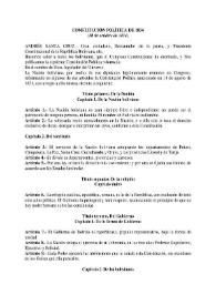 Constitución política de 20 de octubre de 1834 | Biblioteca Virtual Miguel de Cervantes