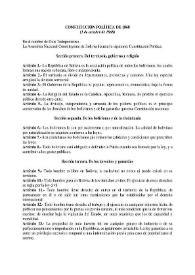 Constitución política de 1 de octubre de 1868 | Biblioteca Virtual Miguel de Cervantes