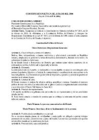 Constitución política del Estado del 2004 (Ley de 13 de abril de 2004) | Biblioteca Virtual Miguel de Cervantes