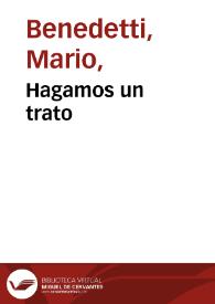 Hagamos un trato / Mario Benedetti | Biblioteca Virtual Miguel de Cervantes