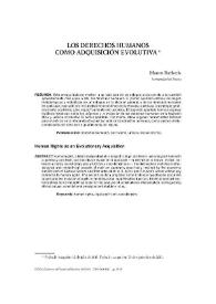 Los derechos humanos como adquisición evolutiva / Mauro Barberis | Biblioteca Virtual Miguel de Cervantes