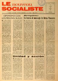 Le Nouveau Socialiste. 5e Année, numéro 92, lundi 15 mars 1976 | Biblioteca Virtual Miguel de Cervantes