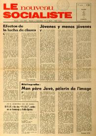 Le Nouveau Socialiste. 5e Année, numéro 96, samedi 15 mai 1976 | Biblioteca Virtual Miguel de Cervantes