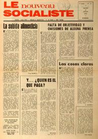 Le Nouveau Socialiste. 5e Année, numéro 101, samedi 31 juillet 1976 | Biblioteca Virtual Miguel de Cervantes