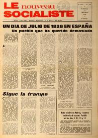 Le Nouveau Socialiste. 5e Année, numéro 102, mercredi 15 septembre 1976 | Biblioteca Virtual Miguel de Cervantes