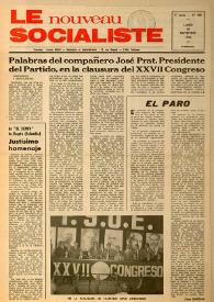 Le Nouveau Socialiste. 5e Année, numéro 105, lundi 15 de novembre 1976 | Biblioteca Virtual Miguel de Cervantes