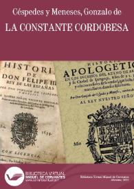 La constante cordobesa / Gonzalo de Céspedes y Meneses | Biblioteca Virtual Miguel de Cervantes