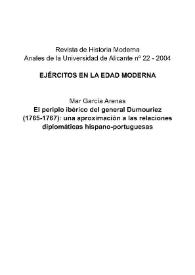 El periplo ibérico del general Dumouriez (1765-1767): una aproximación a las relaciones diplomáticas hispano-portuguesas / Mar García Arenas | Biblioteca Virtual Miguel de Cervantes