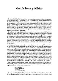 García Lorca y México / Carlos Monsiváis | Biblioteca Virtual Miguel de Cervantes