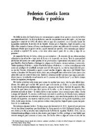 Federico García Lorca. Poesía y poética / Ramón Xirau | Biblioteca Virtual Miguel de Cervantes