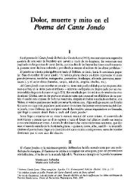 Dolor, muerte y mito en el "Poema del cante jondo" / Manuel Antonio Arango | Biblioteca Virtual Miguel de Cervantes