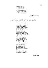 Aquellos ojos míos de mil novecientos diez / Javier Egea | Biblioteca Virtual Miguel de Cervantes