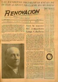 Renovación (México D. F.) : Órgano de la Federación de Juventudes Socialistas de España. Año III, núm. 23, 25 de marzo de 1946 | Biblioteca Virtual Miguel de Cervantes