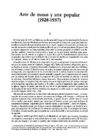 Arte de masas y arte popular (1928-1937) / Valeriano Bozal | Biblioteca Virtual Miguel de Cervantes
