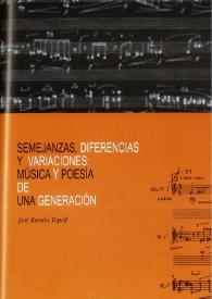Semejanzas, diferencias y variaciones: música y poesía de una Generación / José Ramón Ripoll | Biblioteca Virtual Miguel de Cervantes