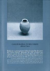 Carlos Barral en seis folios / Alberto Oliart | Biblioteca Virtual Miguel de Cervantes