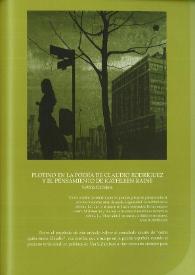Plotino en la poesía de Claudio Rodríguez y el pensamiento de Kathleen Raine / Natalia Carbajosa | Biblioteca Virtual Miguel de Cervantes