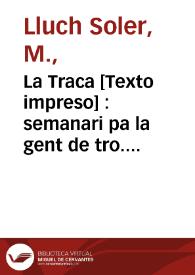 La Traca : semanari pa la gent de tro. Año II Número 33 - 2 agosto 1885 | Biblioteca Virtual Miguel de Cervantes