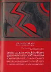 Los espejos del aire / Juan Antonio Masoliver Ródenas | Biblioteca Virtual Miguel de Cervantes