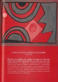 Cabalgando un buey solitario / Clara Janés | Biblioteca Virtual Miguel de Cervantes