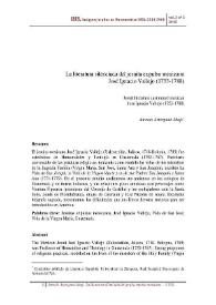 La literatura silenciada del jesuita expulso mexicano José Ignacio Vallejo (1753-1788) / Antonio Astorgano Abajo | Biblioteca Virtual Miguel de Cervantes