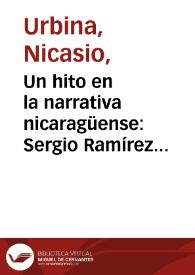 Un hito en la narrativa nicaragüense: Sergio Ramírez Mercado. "Castigo divino" / Nicasio Urbina | Biblioteca Virtual Miguel de Cervantes
