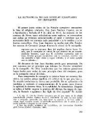 La eutrapelia en las "Novelas ejemplares" de Cervantes / Bruce W. Wardropper | Biblioteca Virtual Miguel de Cervantes