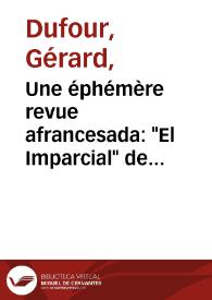 Une éphémère revue afrancesada: "El Imparcial" de Pedro Estala (mars-août 1809) / Gérard Dufour | Biblioteca Virtual Miguel de Cervantes