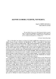 Alonso Zamora Vicente, novelista / Ángel L. Prieto de Paula | Biblioteca Virtual Miguel de Cervantes