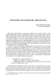 Cervantes y el teatro de Lope de Vega / Manuel Fernández Nieto | Biblioteca Virtual Miguel de Cervantes
