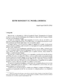 Elvio Romero y su poesía amorosa / Miguel Ángel García López | Biblioteca Virtual Miguel de Cervantes