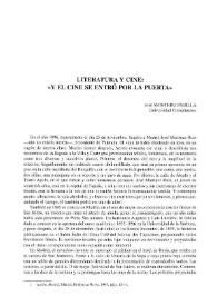 Literatura y cine: "Y el cine se entró por la puerta..." / José Montero Padilla | Biblioteca Virtual Miguel de Cervantes
