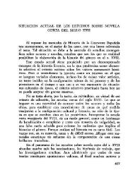 Situación actual de los estudios sobre novela corta del siglo XVII / Ángel Raimundo Fernández González | Biblioteca Virtual Miguel de Cervantes