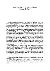 Hacia una poética de Marco Antonio Montes de Oca / Jan Lechner | Biblioteca Virtual Miguel de Cervantes