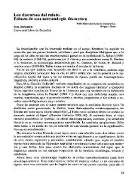 Los discursos del relato. Esbozo de una narratología discursiva   / Elsa Dehennin | Biblioteca Virtual Miguel de Cervantes