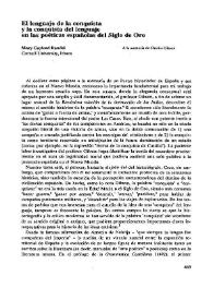 El lenguaje de la conquista y la conquista del lenguaje en las poéticas españolas del Siglo de Oro  / Mary Gaylord Randel | Biblioteca Virtual Miguel de Cervantes