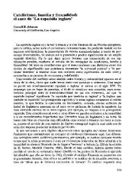 Catolicismo, familia y fecundidad: el caso de "La española inglesa" / Carroll B. Johnson | Biblioteca Virtual Miguel de Cervantes