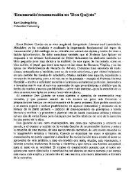 "Enumeratio" - enumeración en "Don Quijote" / Karl-Ludwig Selig  | Biblioteca Virtual Miguel de Cervantes