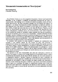 "Enumeratio" - enumeración en "Don Quijote" / Karl-Ludwig Selig  | Biblioteca Virtual Miguel de Cervantes
