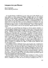 Góngora visto por Picasso / Alan S. Trueblood  | Biblioteca Virtual Miguel de Cervantes