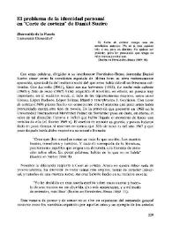 El problema de la identidad personal en "Corte de corteza" de Daniel Sueiro  / Bienvenido de la Fuente  | Biblioteca Virtual Miguel de Cervantes
