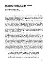 "La canasta", comedia de Miguel Mihura representada y nunca publicada  / Emilio González Grano de Oro | Biblioteca Virtual Miguel de Cervantes