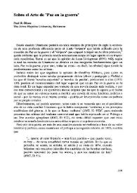 Sobre el arte de "Paz en la guerra"  / Paul R. Olson  | Biblioteca Virtual Miguel de Cervantes