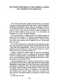Los temas preferidos de San Martín a través del examen de su biblioteca / Beatriz Martínez | Biblioteca Virtual Miguel de Cervantes