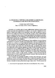 La gramática y retórica del honor calderoniano: las finezas como principio substancial / Thomas Austin O'Connor | Biblioteca Virtual Miguel de Cervantes