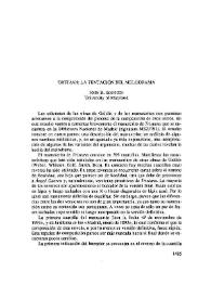 "Tristana": la tentación del melodrama / John H. Sinnigen | Biblioteca Virtual Miguel de Cervantes