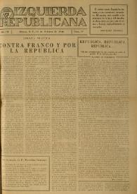 Izquierda Republicana. Año III, núm. 19, 15 de febrero de 1946 | Biblioteca Virtual Miguel de Cervantes